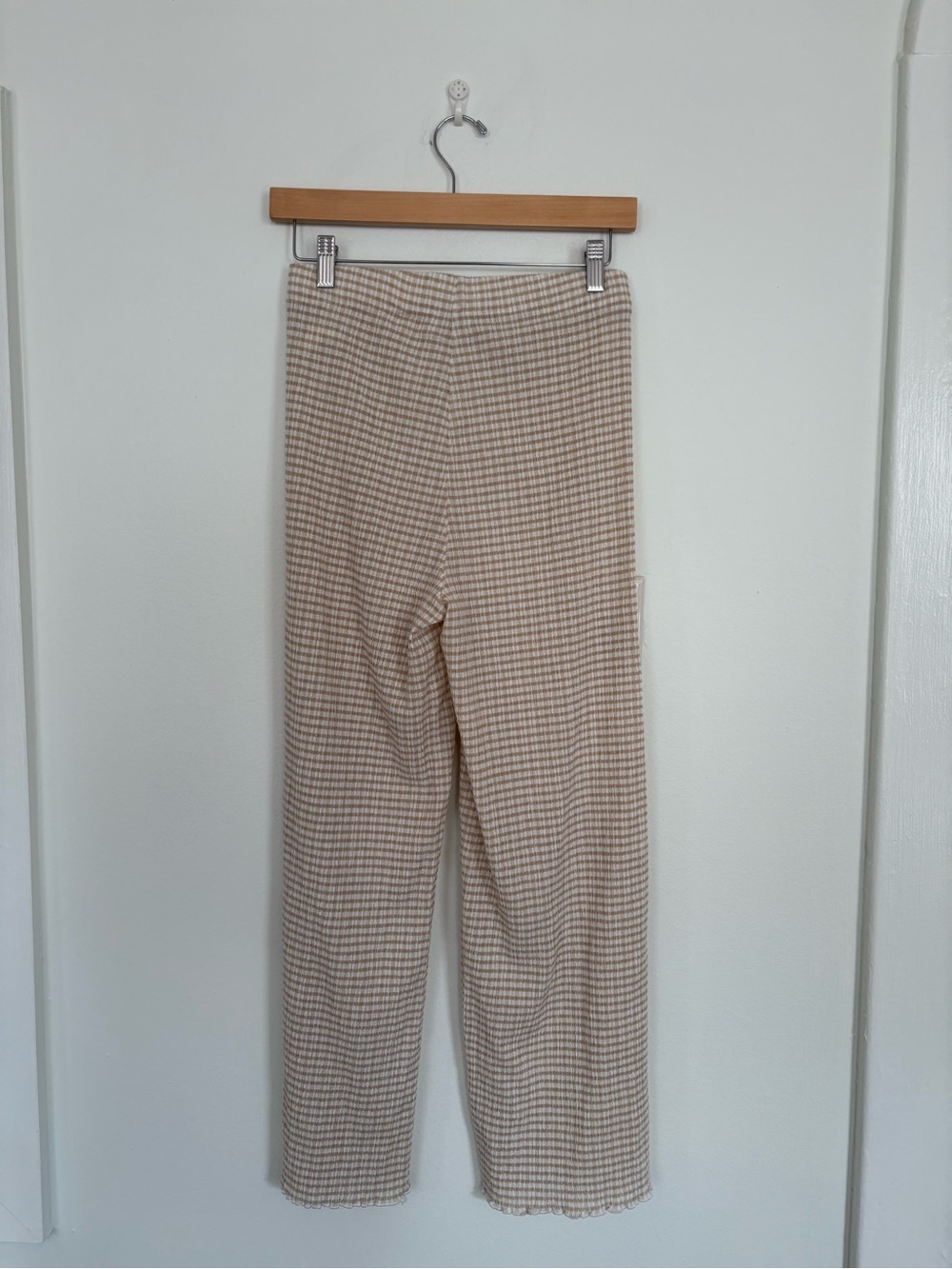 Aritzia || Wilfred Verona Pant and Tank Set Seersucker Tan Cream Small - Picture 3 of 8